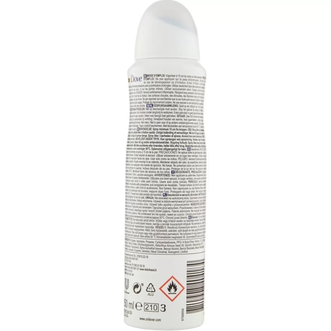 Dove Deodorante^ 0% Sali Original Spray